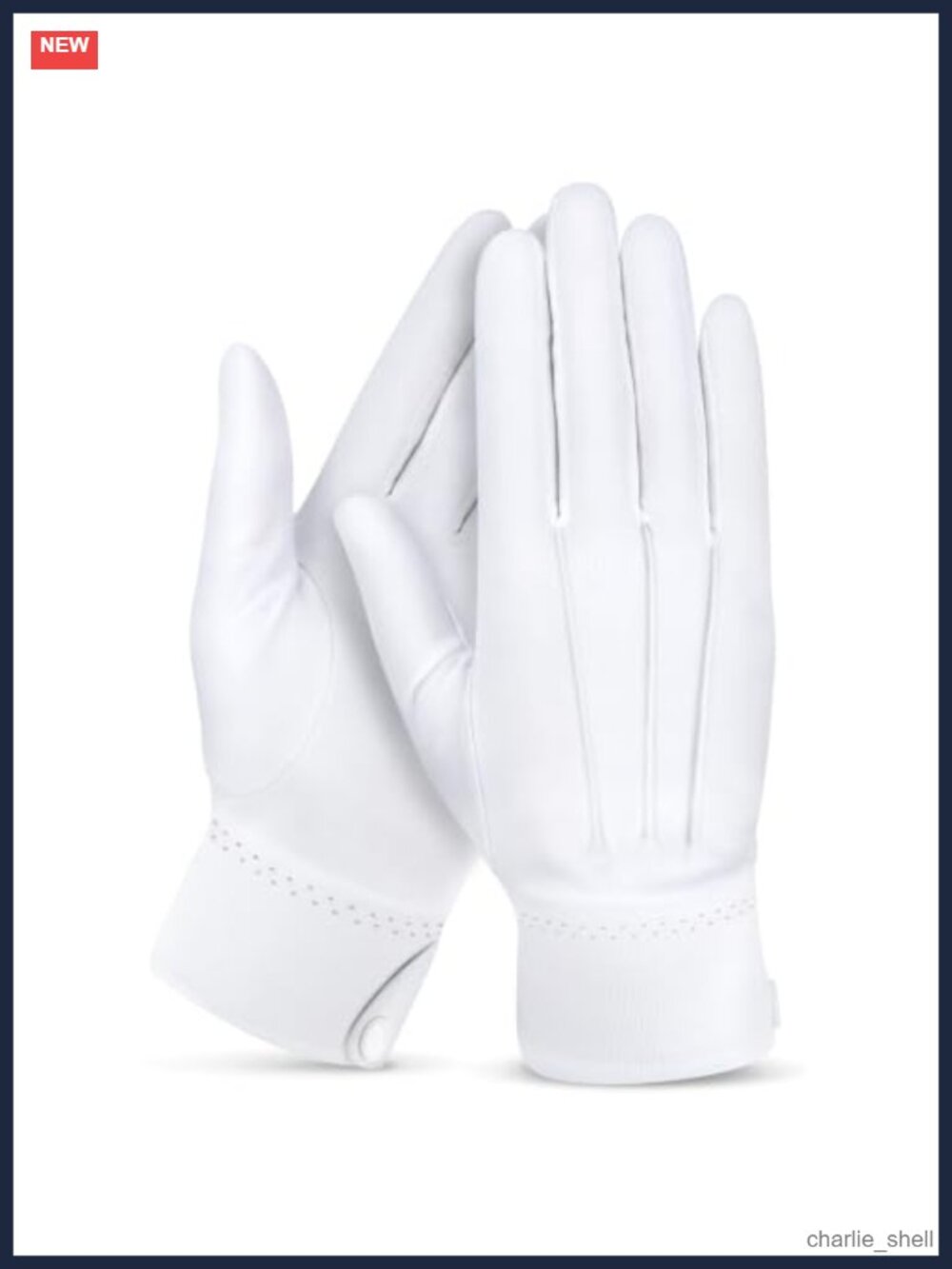 White Formal Cotton Parade Gloves Snap Cuff Uniform Costume